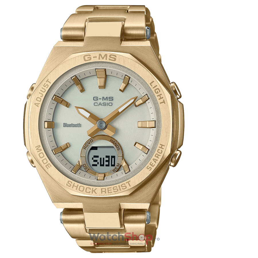 Ceas Sport Casio Baby-G MSG-B100DG-9AER Bluetooth Alb de Dama Original cu Comanda Online