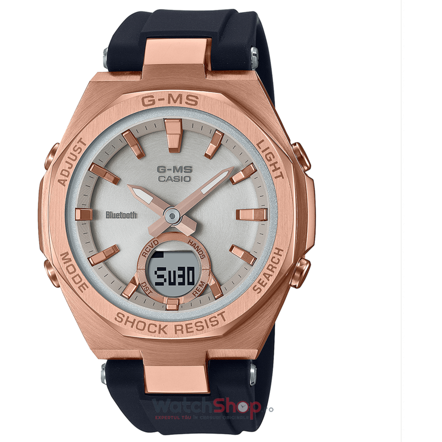 Ceas Sport Casio Baby-G MSG-B100G-1AER Bluetooth Alb de Dama Original cu Comanda Online