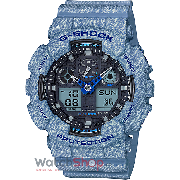 Ceas Sport Casio Barbatesc G-SHOCK GA-100DE-2AER Gri inchis Quartz Original cu Comanda Online