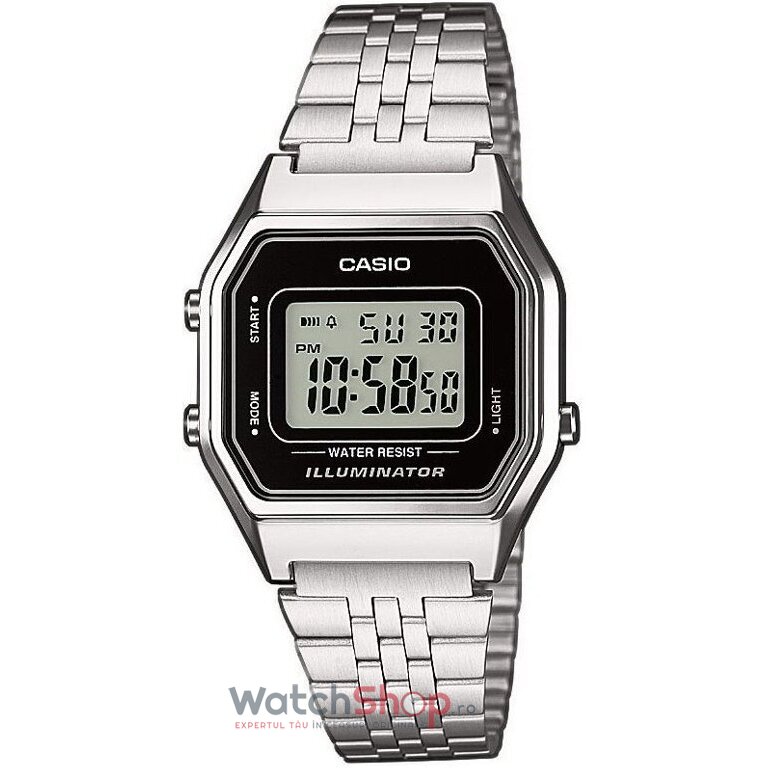 Ceas Sport Casio VINTAGE LA680WEA-1E Iconic Gri de Dama Original cu Comanda Online