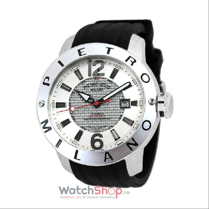 Ceas Sport Pietro Milano Barbatesc PMK.45P.102A Alb Automatic Original cu Comanda Online