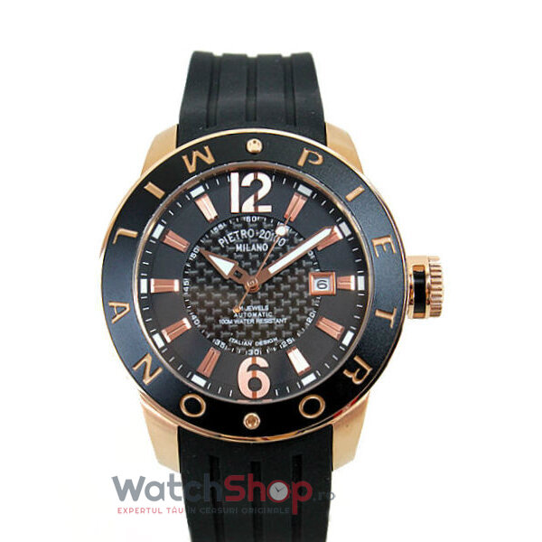 Ceas Sport Pietro Milano Barbatesc PMK.45P.103G Negru Automatic Original cu Comanda Online