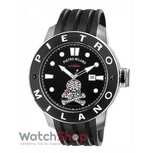 Ceas Sport Pietro Milano Barbatesc PMT.BRSA.401 Negru Automatic Original cu Comanda Online