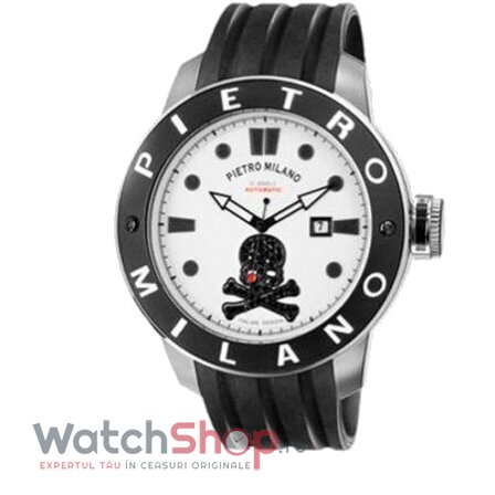 Ceas Sport Pietro Milano Barbatesc PMT.BRSA.405 Alb Automatic Original cu Comanda Online