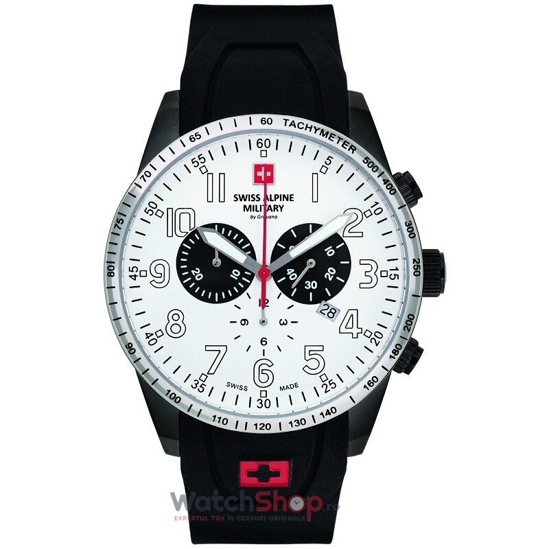 Ceas Swiss Alpine Military Original Barbatesc Sport Alb BY GROVANA 7082.9873 Chronograph Quartz cu Comanda Online