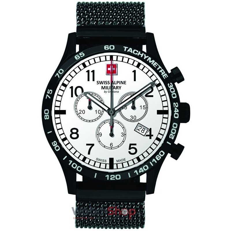 Ceas Swiss Alpine Military Original Barbatesc Sport Alb BY GROVANA SAM1746.9172 Cronograf Quartz cu Comanda Online