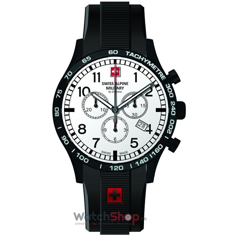 Ceas Swiss Alpine Military Original Barbatesc Sport Alb BY GROVANA SAM1746.9872 Cronograf Quartz cu Comanda Online