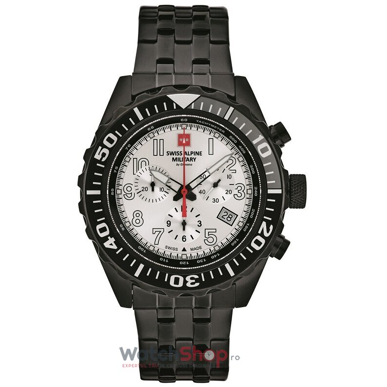 Ceas Swiss Alpine Military Original Barbatesc Sport Alb BY GROVANA SAM7076.9172 Cronograf Quartz cu Comanda Online