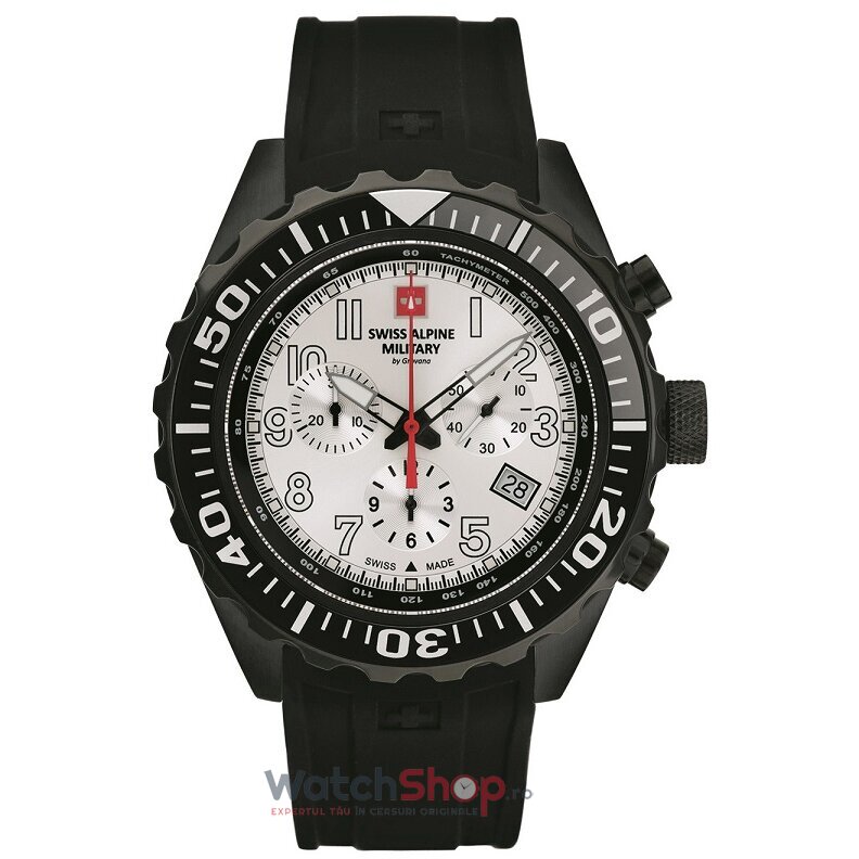 Ceas Swiss Alpine Military Original Barbatesc Sport Alb BY GROVANA SAM7076.9872 Cronograf Quartz cu Comanda Online