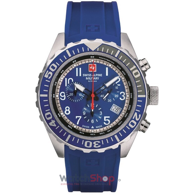 Ceas Swiss Alpine Military Original Barbatesc Sport Albastru BY GROVANA SAM7076.9835 Cronograf Quartz cu Comanda Online