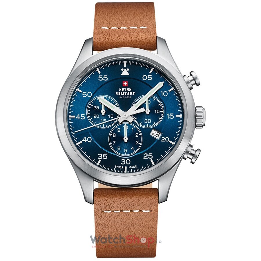 Ceas Swiss Military Original Barbatesc Sport Albastru by Chrono SM34076.06 Cronograf Quartz cu Comanda Online