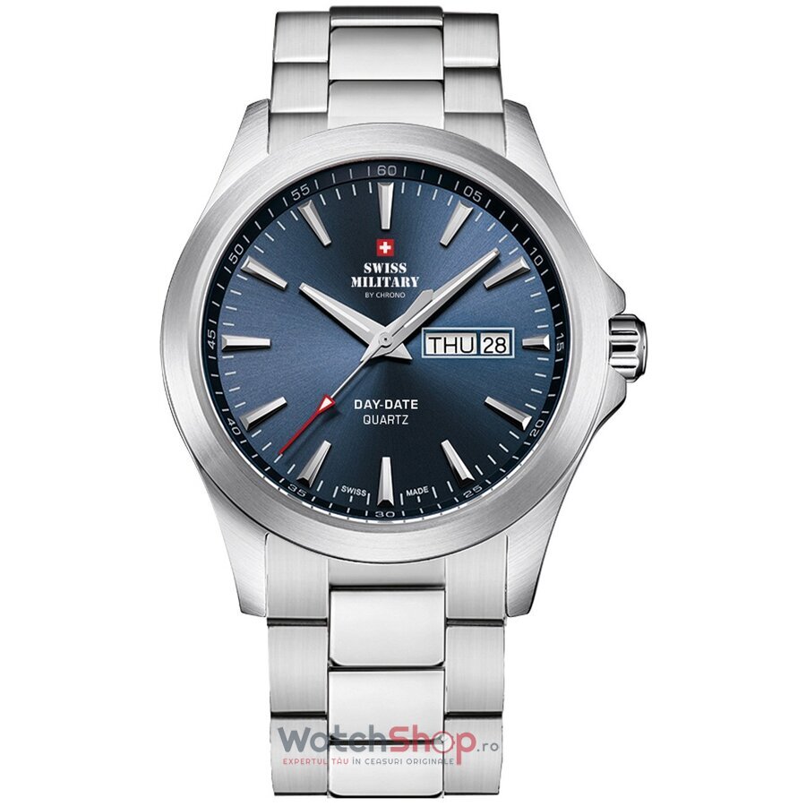 Ceas Swiss Military Original Barbatesc Sport Albastru by Chrono SMP36040.24 Quartz cu Comanda Online