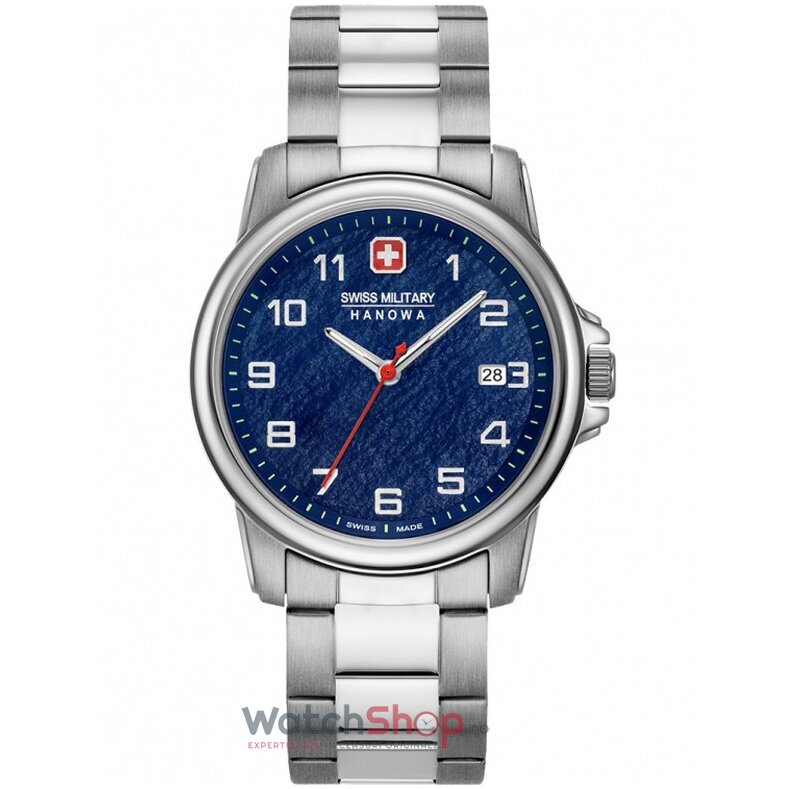 Ceas Swiss Military Original Barbatesc Sport Albastru by HANOWA 06-5231.7.04.003 Swiss Rock Quartz cu Comanda Online