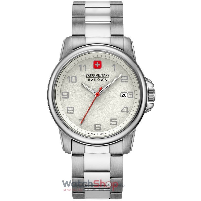 Ceas Swiss Military Original Barbatesc Sport Argintiu by HANOWA 06-5231.7.04.001.10 Swiss Rock Quartz cu Comanda Online