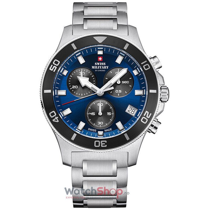 Ceas Swiss Military by Chrono Original Barbatesc Sport Albastru SM34067.11 Cronograf Quartz cu Comanda Online