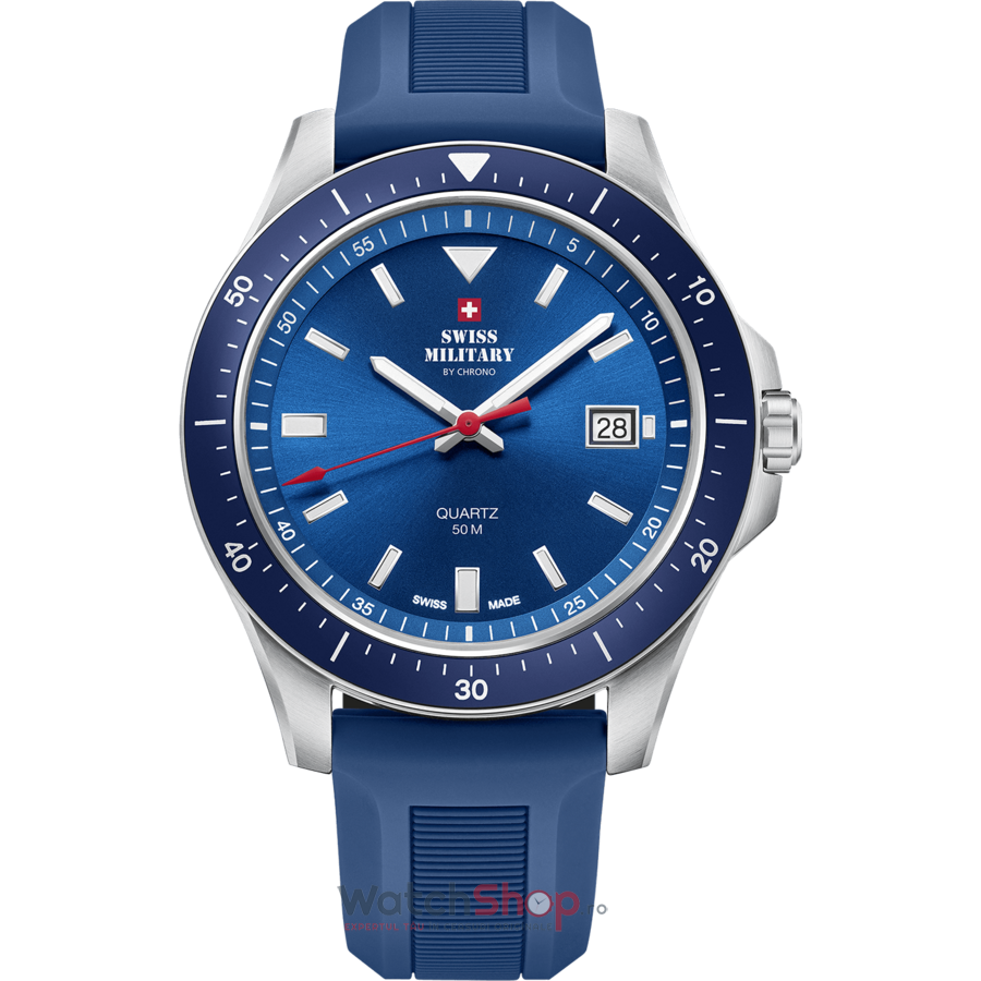 Ceas Swiss Military by Chrono Original Barbatesc Sport Bleumarin SM34082.08 Quartz cu Comanda Online