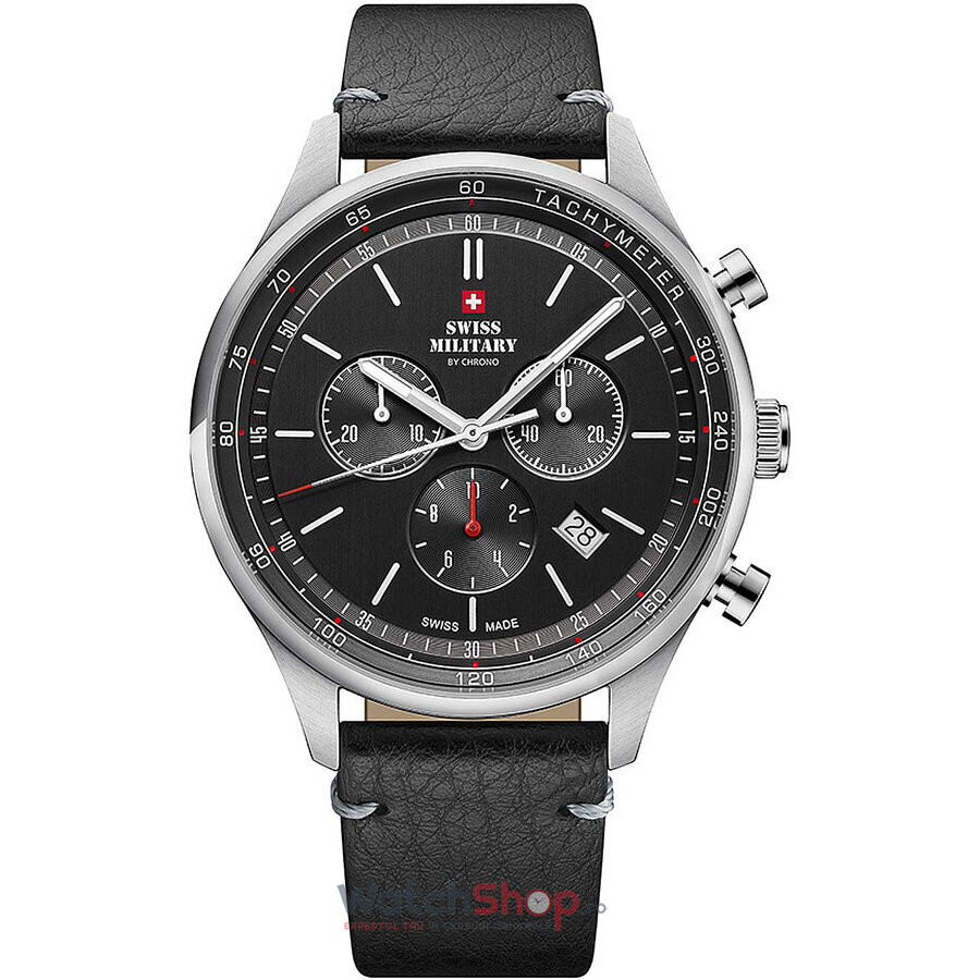 Ceas Swiss Military by Chrono Original Barbatesc Sport Negru CHRONOGRAPH SM34081.06 Quartz cu Comanda Online