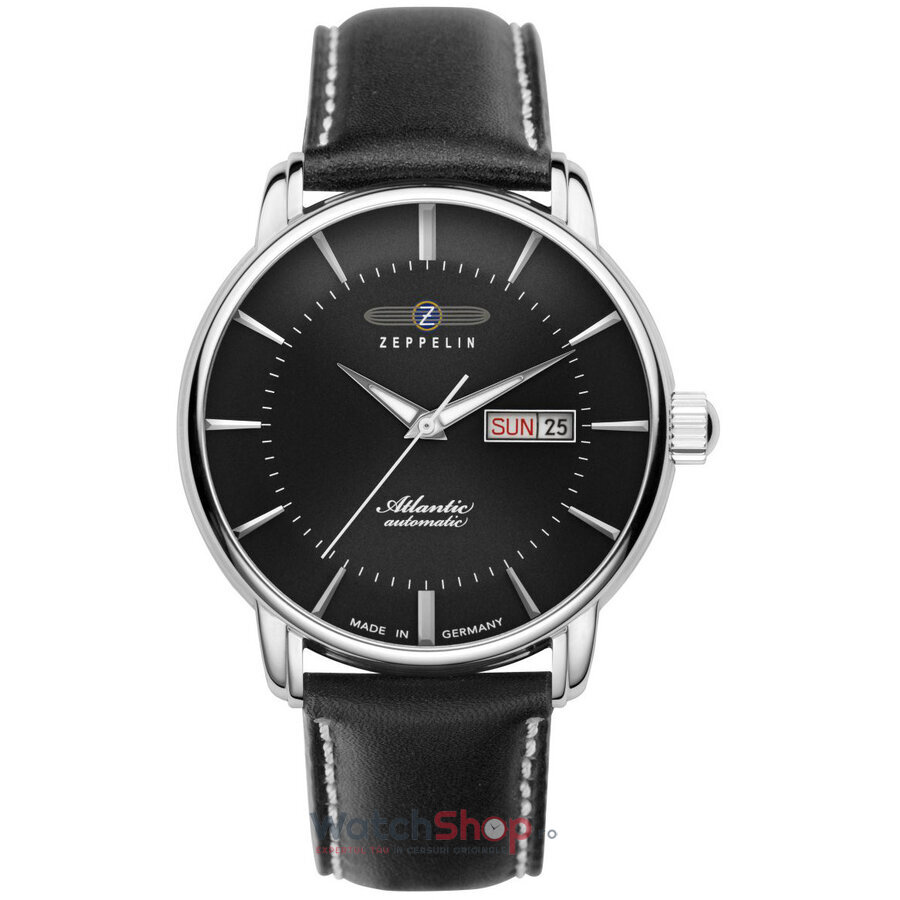 Ceas Zeppelin Original Barbatesc Elegant Negru ATLANTIC 8466-2 Automatic cu Comanda Online