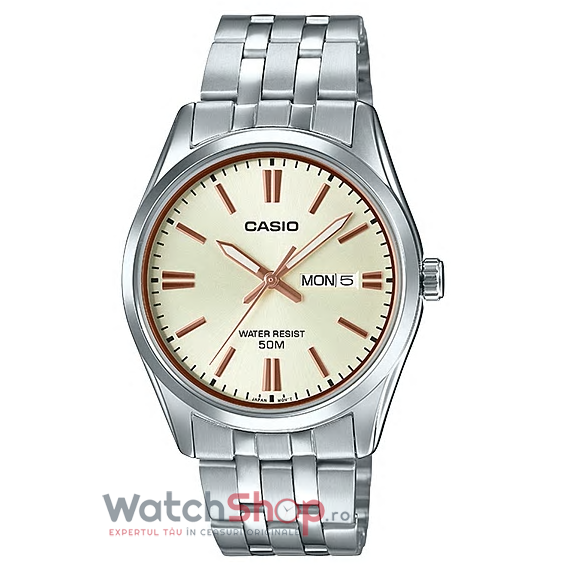 Ceas de Mana Casio Casual Alb ENTICER MTP-1335D-9AVDF pentru Barbati cu Comanda Online