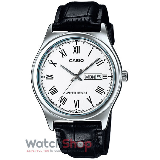 Ceas de Mana Casio Casual Alb ENTICER MTP-V006L-7BUDF pentru Barbati cu Comanda Online