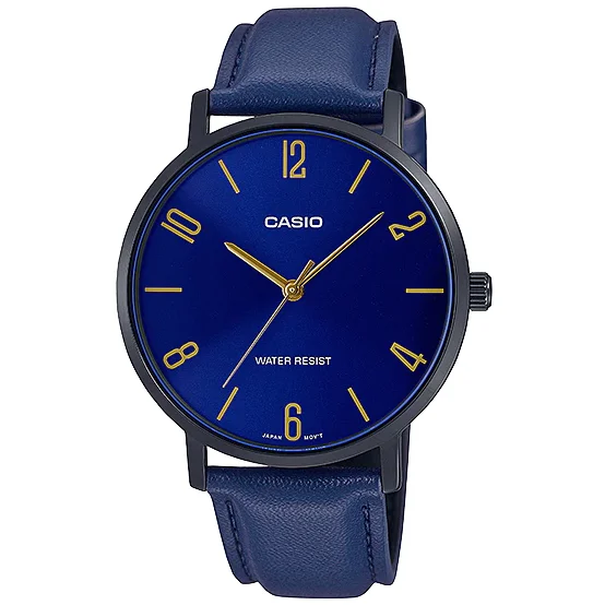 Ceas de Mana Casio Casual Albastru DRESS MTP-VT01BL-2BUDF pentru Barbati cu Comanda Online