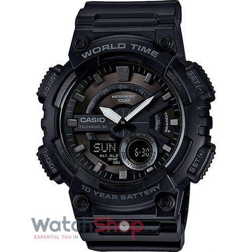 Ceas de Mana Casio Casual Negru COLLECTION AEQ-110W-1B pentru Barbati cu Comanda Online