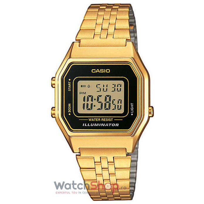 Ceas de Mana Casio Casual-Sport Negru RETRO LA-680WEGA-1ER pentru Barbati cu Comanda Online