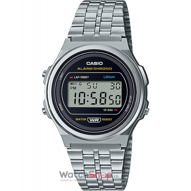 Ceas de Mana Casio Casual-Sport Negru VINTAGE A171WE-1A pentru Barbati cu Comanda Online