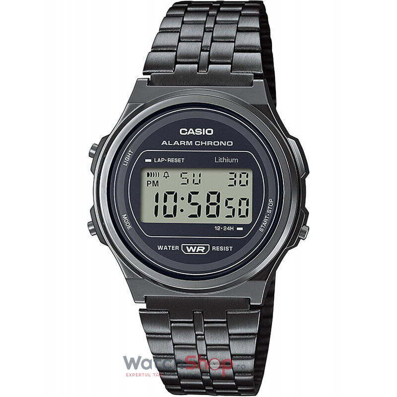 Ceas de Mana Casio Casual-Sport Negru VINTAGE A171WEGG-1A pentru Barbati cu Comanda Online