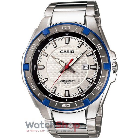 Ceas de Mana Casio Clasic Alb ENTICER MTP-1306D-7AV pentru Barbati cu Comanda Online