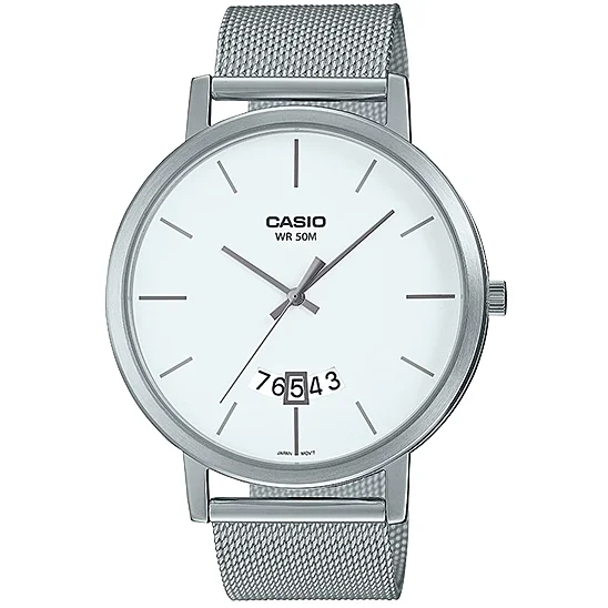 Ceas de Mana Casio Elegant Alb DRESS MTP-B100M-7EVDF pentru Barbati cu Comanda Online