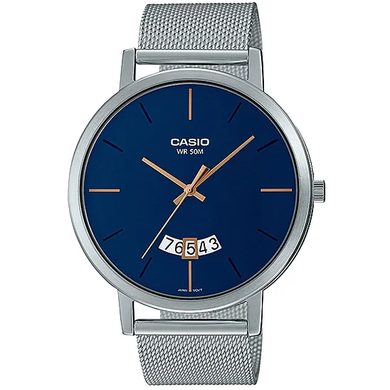 Ceas de Mana Casio Elegant Albastru DRESS MTP-B100M-2EVDF pentru Barbati cu Comanda Online