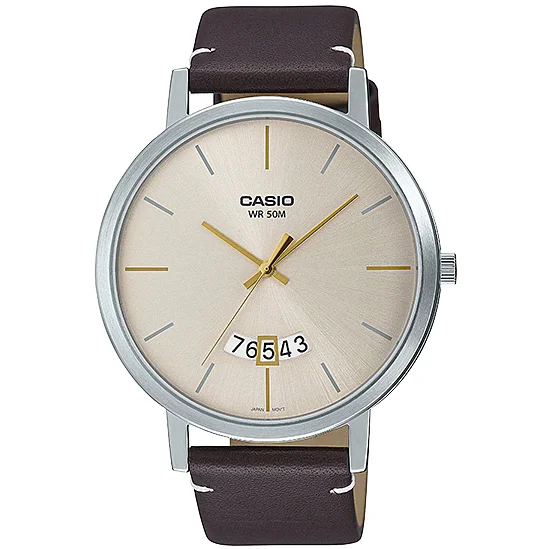 Ceas de Mana Casio Elegant Auriu DRESS MTP-B100L-9EVDF pentru Barbati cu Comanda Online