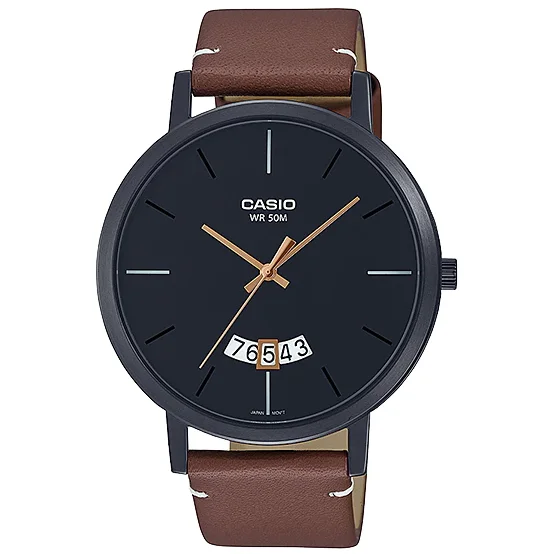 Ceas de Mana Casio Elegant Negru DRESS MTP-B100BL-1EVDF pentru Barbati cu Comanda Online