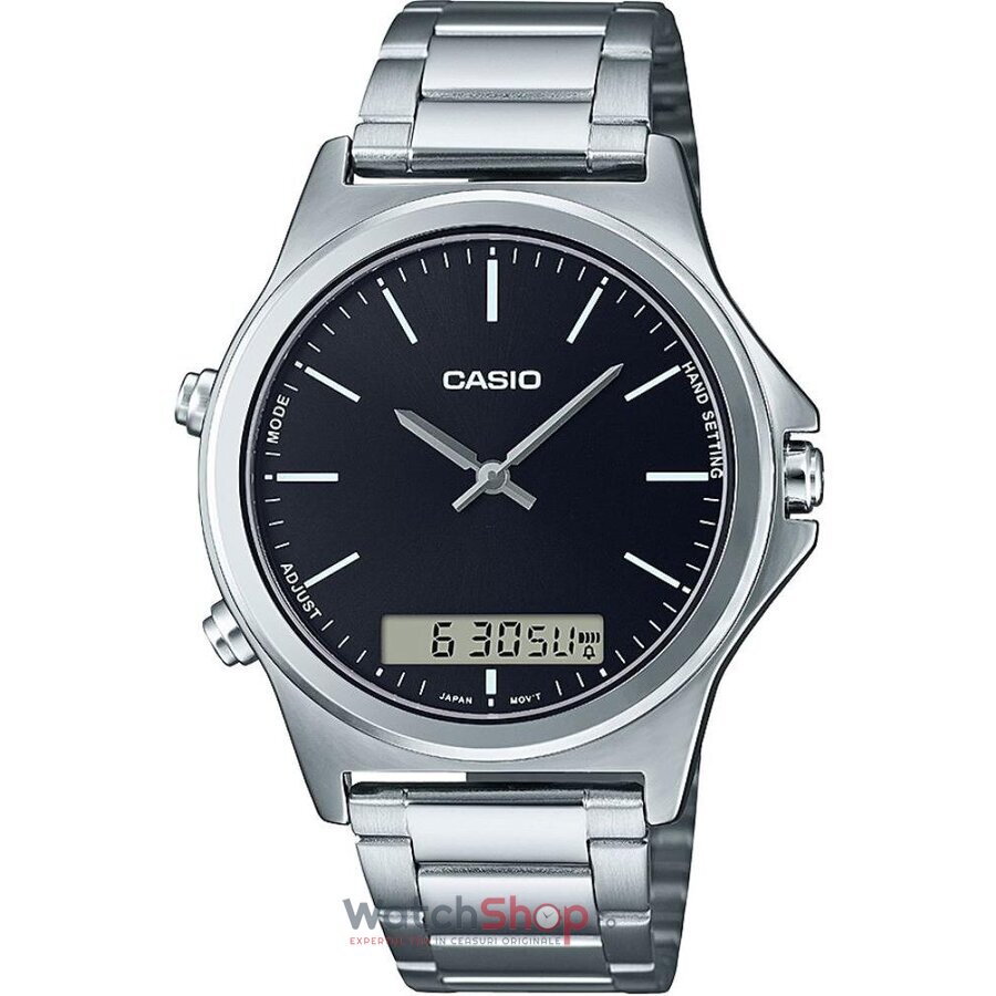 Ceas de Mana Casio Elegant Negru MTP-VC01D-1EUDF pentru Barbati cu Comanda Online