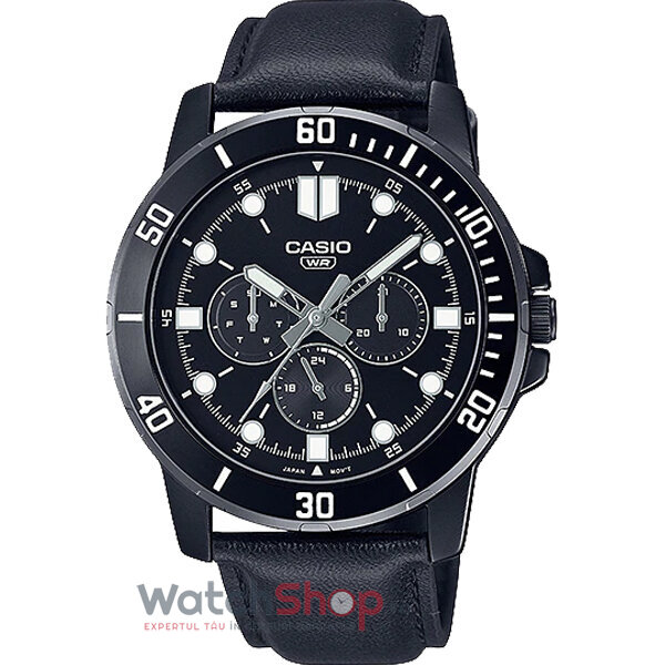 Ceas de Mana Casio Sport Negru DRESS MTP-VD300BL-1EUDF pentru Barbati cu Comanda Online