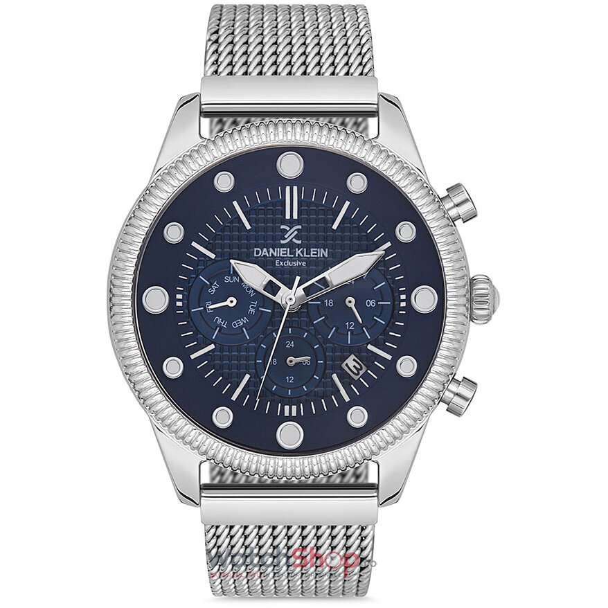 Ceas de Mana Daniel Klein Casual Albastru EXCLUSIVE DK.1.12722.3 pentru Barbati cu Comanda Online