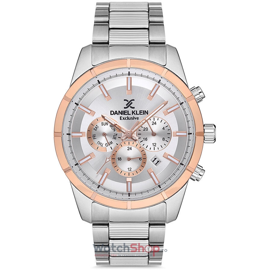 Ceas de Mana Daniel Klein Casual Argintiu EXCLUSIVE DK.1.12718.2 pentru Barbati cu Comanda Online