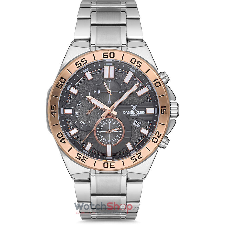 Ceas de Mana Daniel Klein Casual Gri EXCLUSIVE DK.1.12733.5 pentru Barbati cu Comanda Online