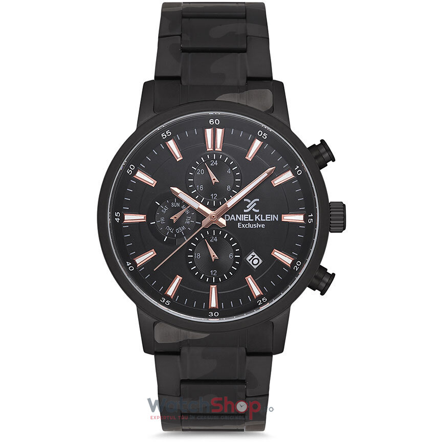 Ceas de Mana Daniel Klein Casual Negru EXCLUSIVE DK.1.12708.6 pentru Barbati cu Comanda Online