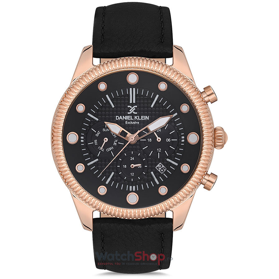 Ceas de Mana Daniel Klein Casual Negru Exclusive DK.1.12723.6 pentru Barbati cu Comanda Online