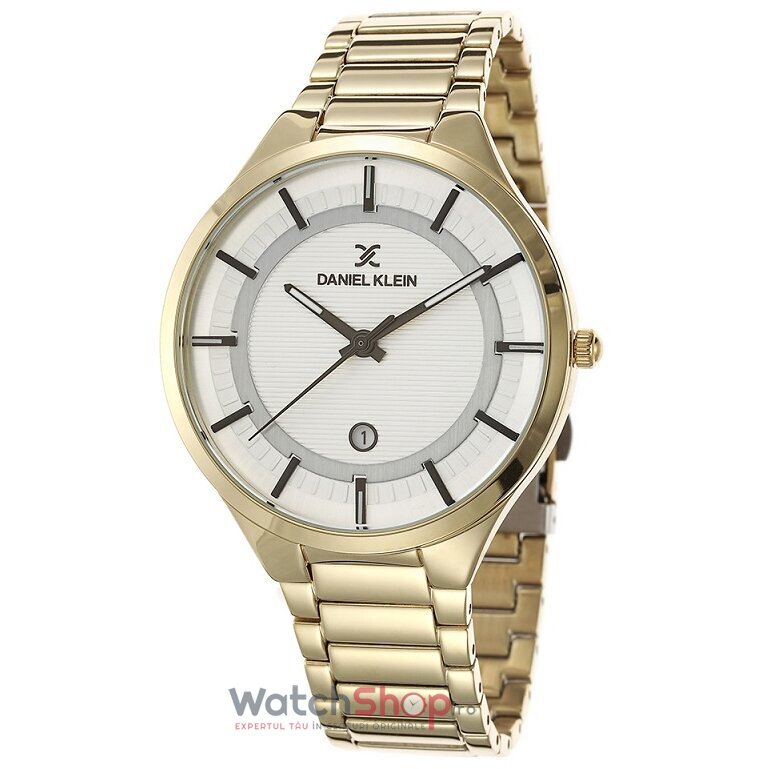 Ceas de Mana Daniel Klein Elegant Alb Argintiu PREMIUM DK.1.12447.5 pentru Barbati cu Comanda Online