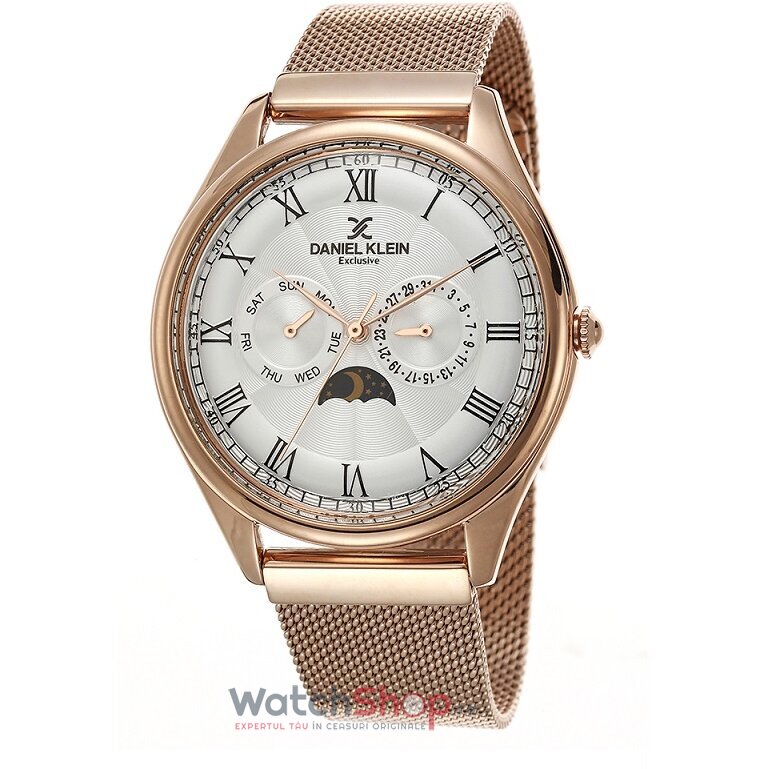 Ceas de Mana Daniel Klein Elegant Argintiu EXCLUSIVE DK.1.12478.5 pentru Barbati cu Comanda Online