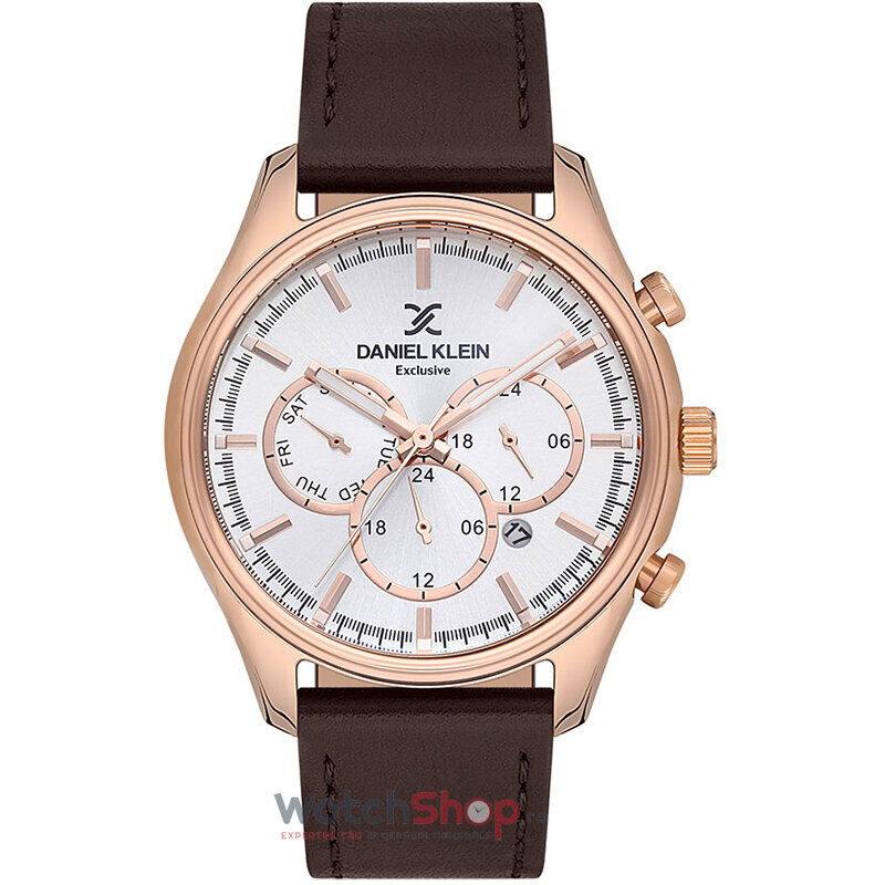 Ceas de Mana Daniel Klein Elegant Argintiu EXCLUSIVE DK.1.12674.3 pentru Barbati cu Comanda Online