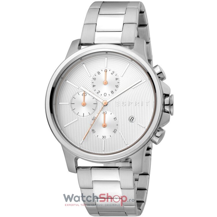 Ceas de Mana ESPRIT Casual Argintiu COURSE CHRONO ES1G155M0055 Cronograf pentru Barbati cu Comanda Online