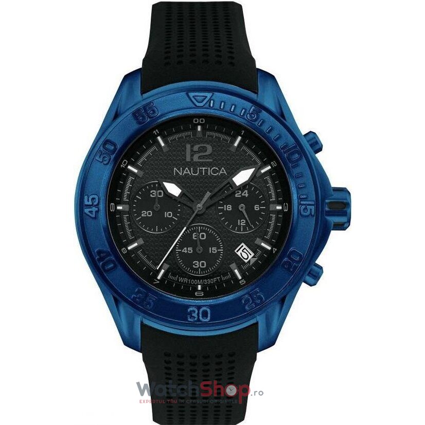 Ceas de Mana Nautica Casual-Sport Negru NMX 1600 NAD25504G pentru Barbati cu Comanda Online