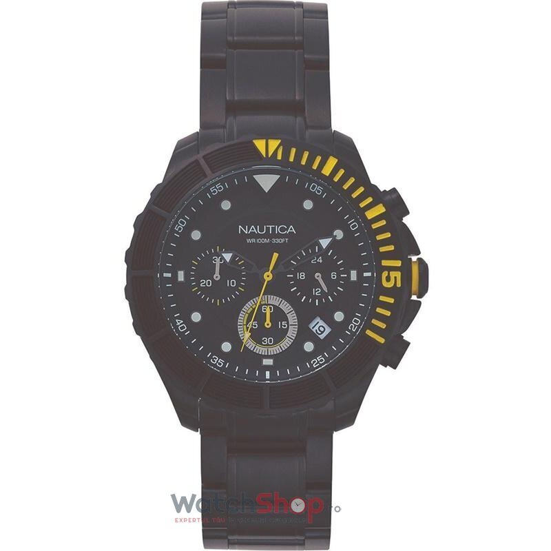 Ceas de Mana Nautica Sport Negru PUE NAPPTR006 pentru Barbati cu Comanda Online