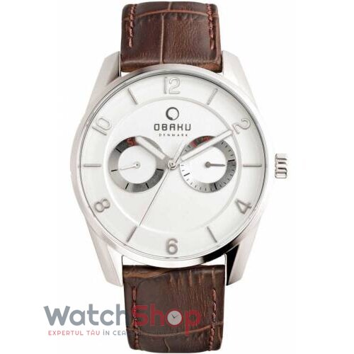 Ceas de Mana Obaku Casual Alb FLINT V171GMCIRN pentru Barbati cu Comanda Online