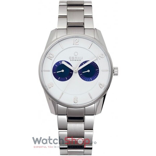 Ceas de Mana Obaku Casual Alb FLINT V171GMCWSC pentru Barbati cu Comanda Online