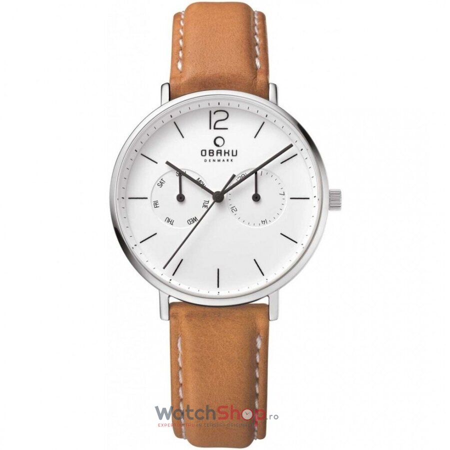 Ceas de Mana Obaku Casual Alb FLOD V182GMCWRZ pentru Barbati cu Comanda Online